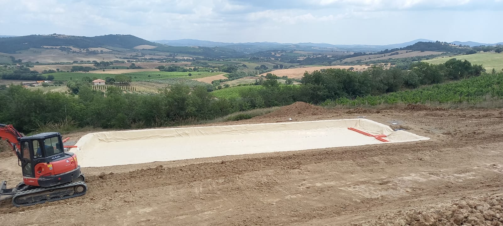 Monterozzino fitodepurazione, fase di realizzazione